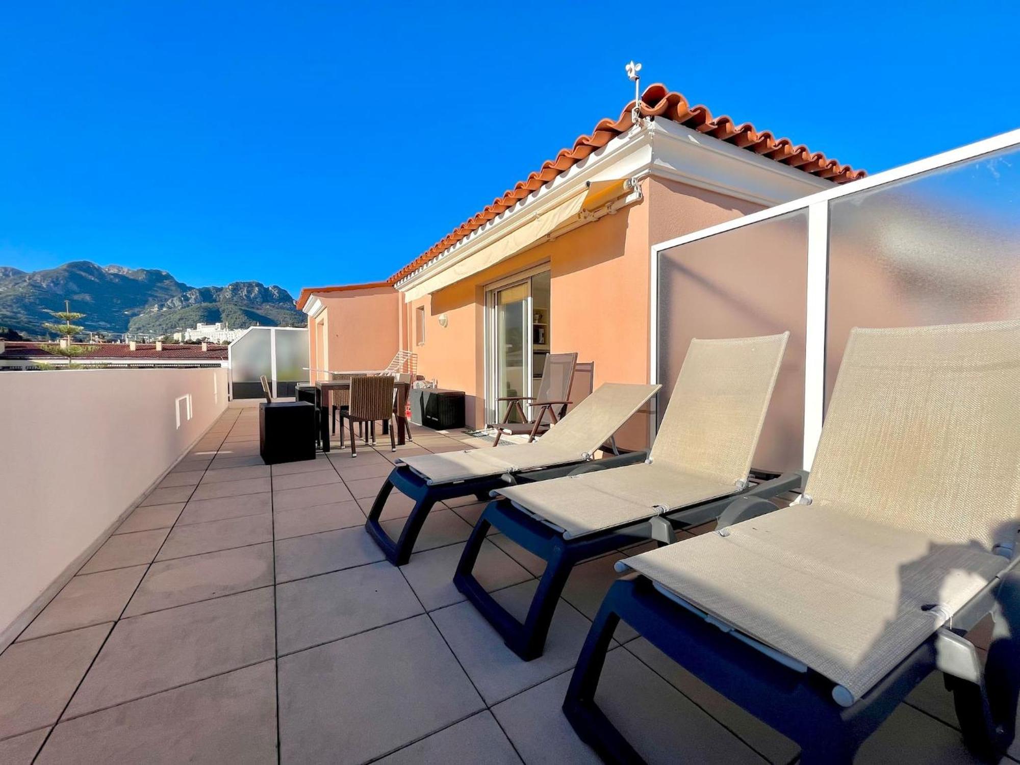 "Le Rooftop Des Rivages" Immense Terrasse, Centre Apartment Menton Ngoại thất bức ảnh